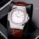 Buy Knockoff Patek Philippe Nautilus Watches SS Gray Dial Leather Strap (6)_th.jpg